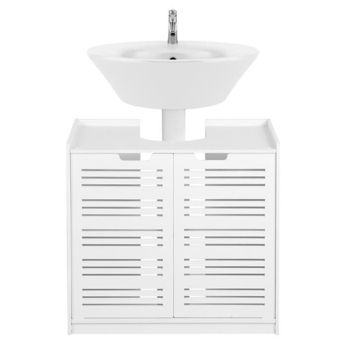 Meuble sous lavabo Salle de Bain avec 2 Portes sans lavabo,Meuble de