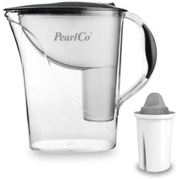 PearlCo Filtre à Eau Standard Blanc Avec Cartouche Protect+ Classic - Compatible Brita Classic