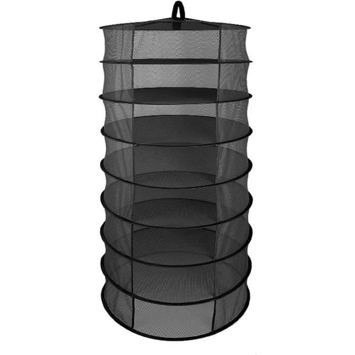 PRITOK Lot De 2 Filets De Séchage Suspendus 3 Niveaux – Idéal Pour Herbes, Fruits, Viande & Plantes – Pliable Avec Fermetures Éclair, Protection Anti-Insectes Séchage Fruits Viande à L'air