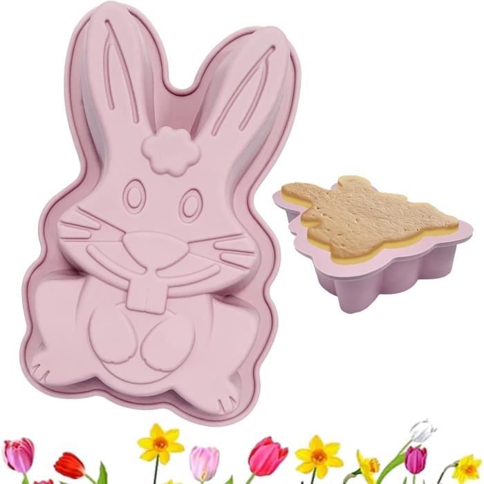 2 Moules En Silicone Lapin De Pâques - Décorations 3D Réutilisables Pour Gâteau, Savon, Bougie