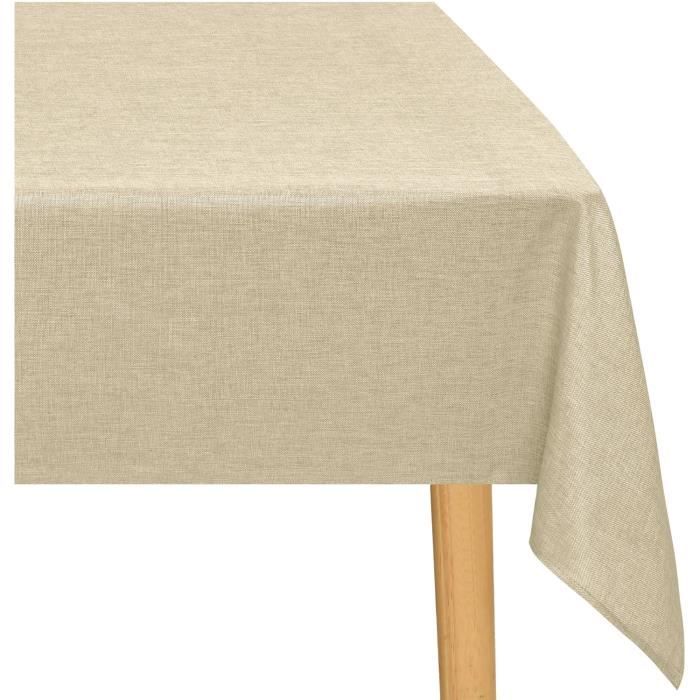 ACMER Nappe De Lin En Coton 120x120cm, Tissu De Table, Infroissable Facile à Nettoyer, Pour Extérieur Intérieur Usage - Noir