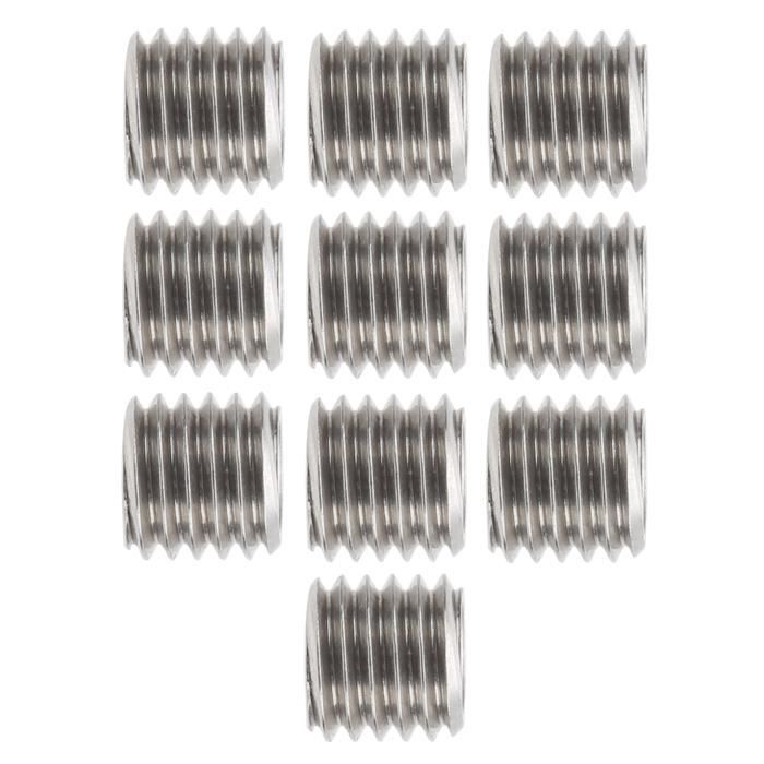 20 Inserts Filetés En Acier Inoxydable M6 - Pour Visserie, Réparation, Bricolage - Sachet Neuf