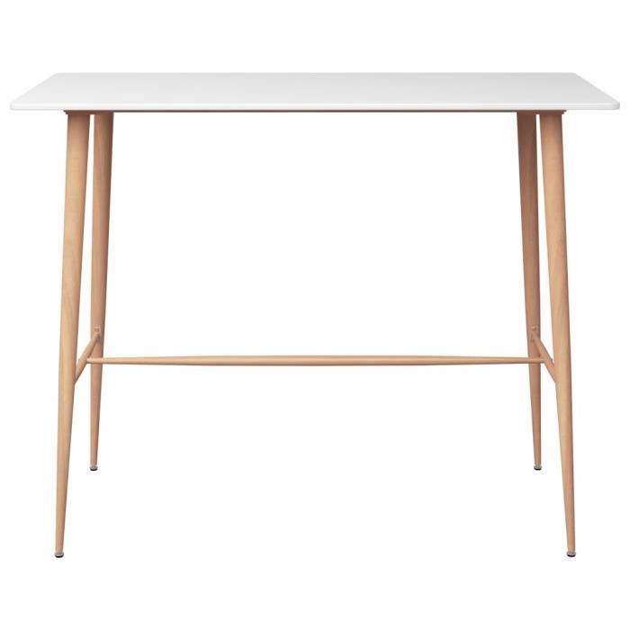 GES Table à manger de bar MDF, métal Pieds avec impression par ...