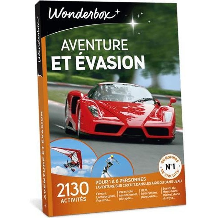 Wonderbox - Coffret cadeau - Aventure et evasion - 2130 activités