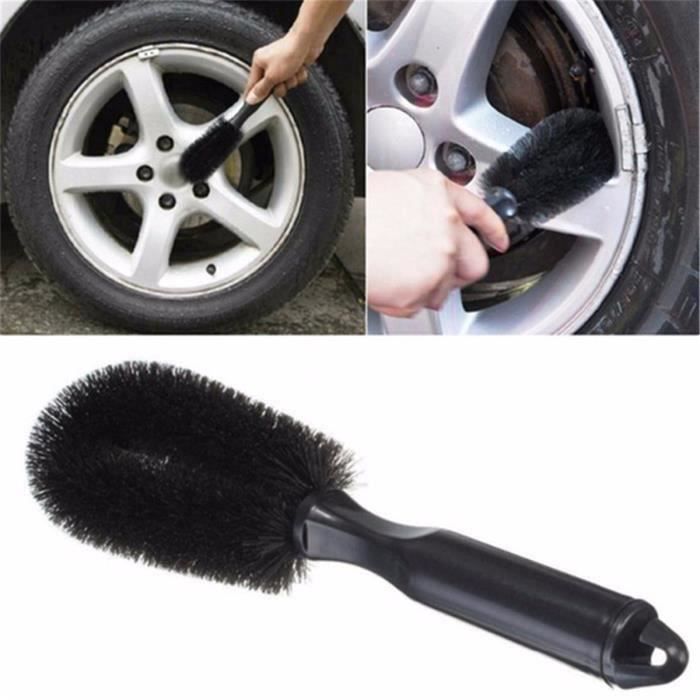 Brosse Pour Jantes De Roue - Nettoyage Voiture, Moto, Camping-car - Poils Durs Et Manche Ergonomique