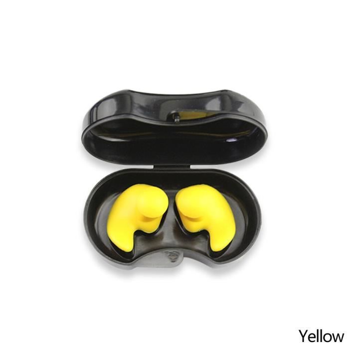 Paire De Bouchons D'oreilles Réutilisables En Silicone Souple – étanches, Anti-bruit, Pour Dormir, Nager, Voyager (bleu/gris)