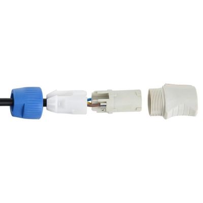Câble Hybride Pronomic Stage - Schuko/Powercon + DMX 3 Pôles, 2,5 M - Pour Éclairage Scénique