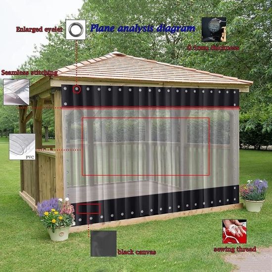 Bâche Transparente - 2 X 3 M - Bâche Transparente Imperméable Avec
