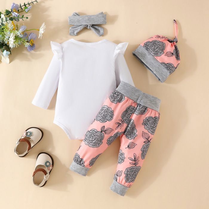 Tenue Halloween Bébé Fille - Combinaison Manches Longues Motif Citrouille Avec Bandeau à Nœud, Taille 0-24 Mois