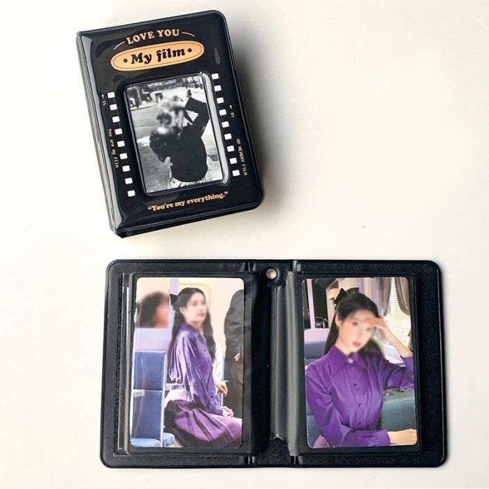YELLOW -Porte-cartes photo rétro Kpop noir, album de chasse aux
