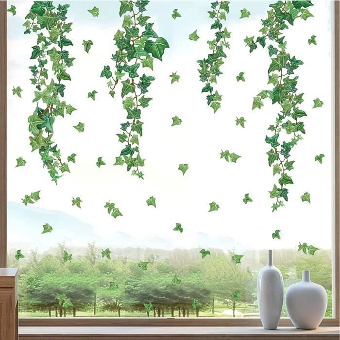 Stickers muraux muraux de vigne verte suspendus, Plantes, feuilles, Vogels  , sparadrap