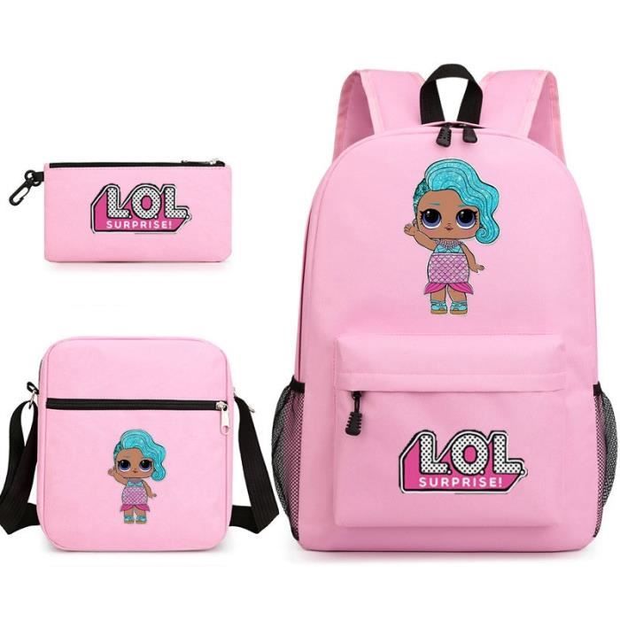 Sac a dos LOL Surprise pour enfants leger et etanche motif de dessin anime mignon Rose Cdiscount Bagagerie Maroquinerie