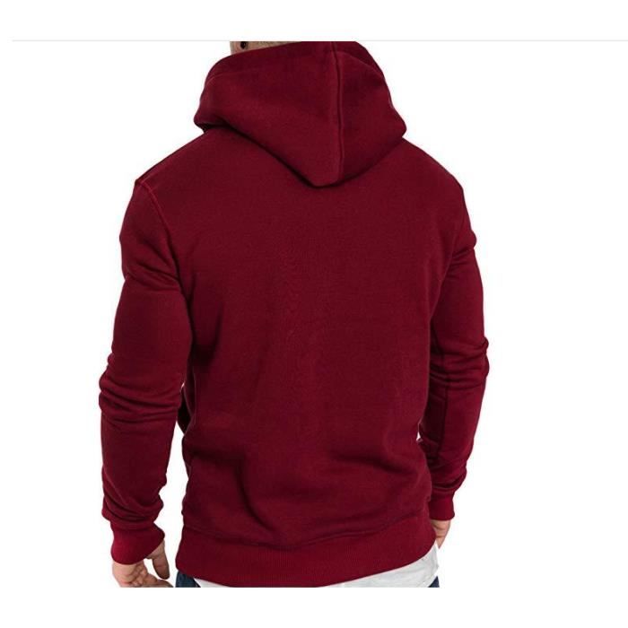 Sweat à Capuche Zippé BXINGOHAI Sweat à Capuche 1/4 Zip Pour