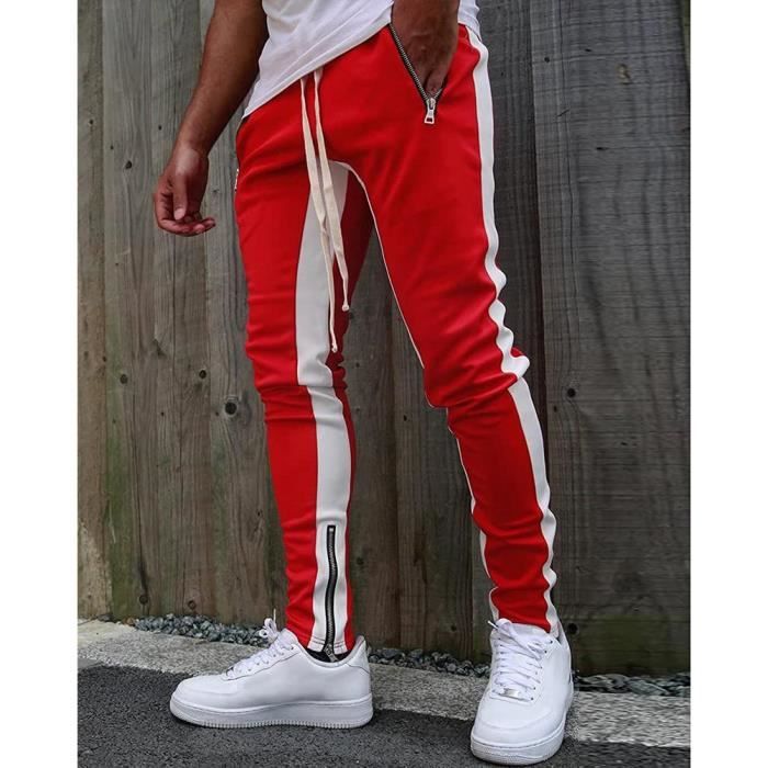 Minetom Pantalon de Jogging Homme Pantalon Sport Rayures