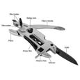 Mobukia Mini Multitool Pinces Couteau de poche tournevis Kit mâchoire ajustable Clé Spanner Réparation de survie Outils à main multi-2