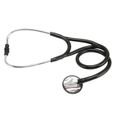 TAM Stéthoscope de cardiologie professionnel à tête unique pour infirmières et médecins - noir TA188-2