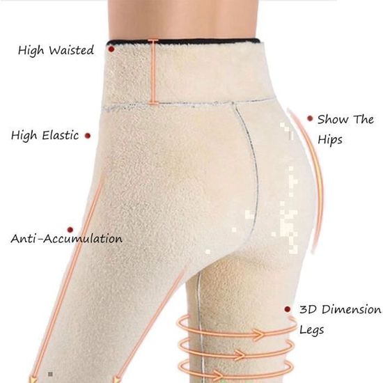 Pantalon Legging Thermique évasé Pour Fille - Doublure Polaire, Coupe Cloche, 56% Coton 44% Polyester - Chaud Et Confortable Pour L'hiver