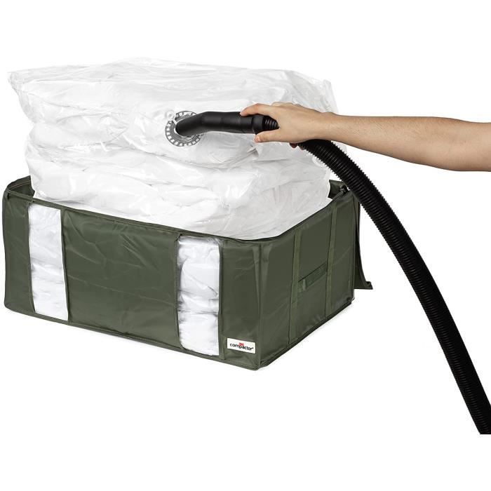 Housse de rangement sous vide semi-rigide à faible encombrement