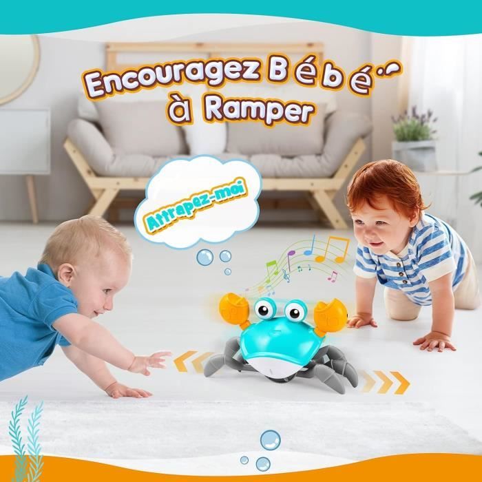 Jouet d'éveil musical - Crabe qui marche - Rose - Jouet bébé 1-2 ans
