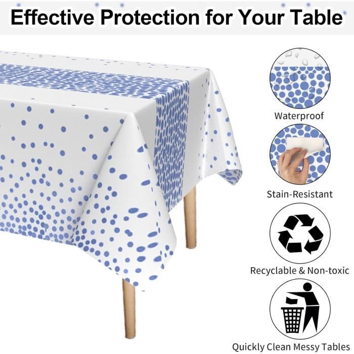 Nappe de fête, 2 pièce, nappe en plastique colorée, 137 x 274 cm, nappe d' anniversaire jetable, rectangulaire, imperméable, pour enfants, garçons, fête d'anniversaire, décoration de mariage,AAFGVC