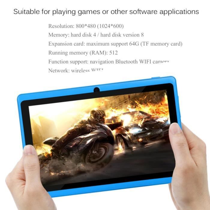 7'' Tablette 4 Core 512M+8G WIFI Bluetooth2
