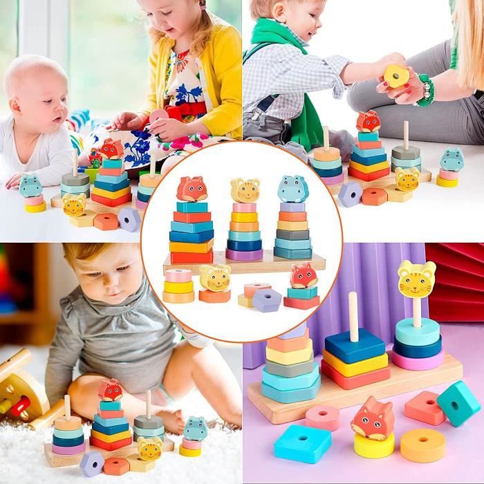 Puzzle Trier et empiler les jouets en bois pour trier les formes des jouets pour les tout-petits