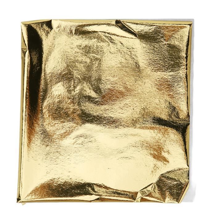 100 Feuilles Imitation Feuille D'or - 8x8cm, Pour Arts Créatifs, Décoration Ongles, Peinture
