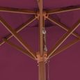Homgeek Parasol Rectangulaire | Parasol de Jardin | Parasol d'extérieur | Parasol Balcon avec Mât en Bois 150 x 200 cm Bordeaux-3