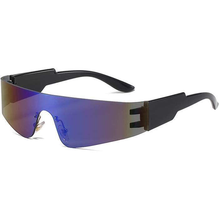 Lunette Futuriste 2pcs Lunettes de Soleil Alien Cyclops Cool