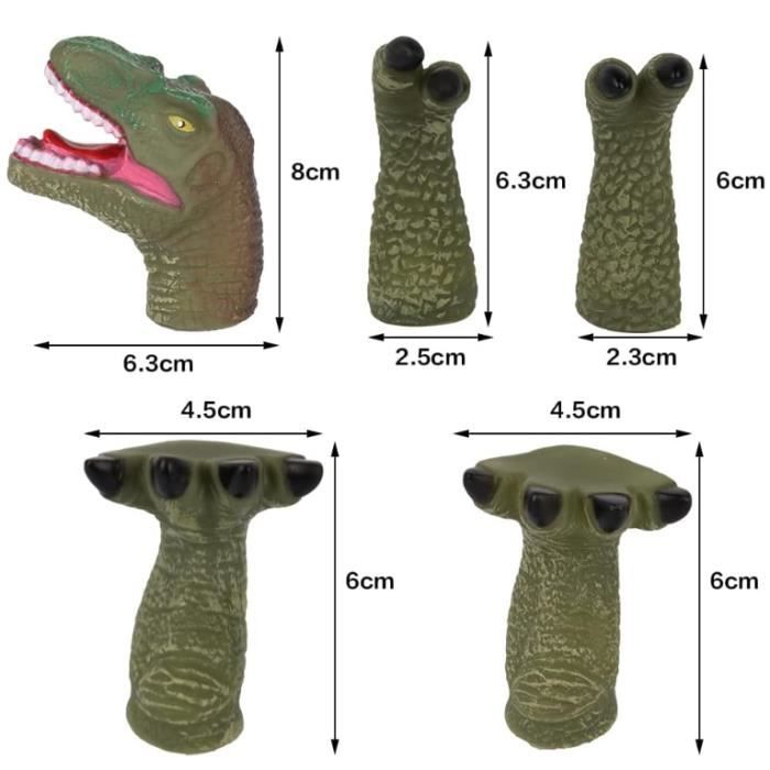 Mini ensemble de marionnettes à doigt de dinosaure de Dragon