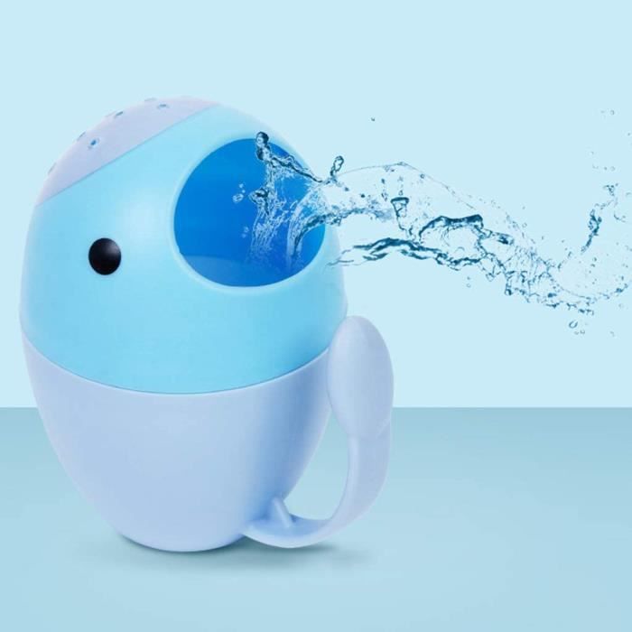 Tasse De Rincage Bébé Pour Shampoing - Protection Yeux - Design Cascade - Détachable - Plastique PP - Rose Ou Vert