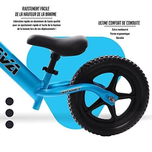 Vélo enfant : Draisienne bleue + kit tricycle + panier