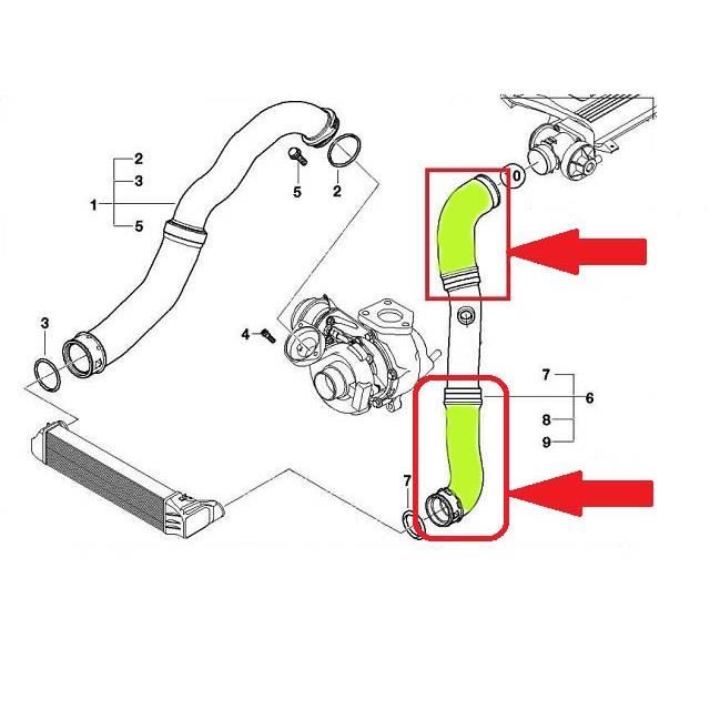 BEST AUTO PARTS Upper EGR Turbo Intercooler Hose Pipe For BMW 3 Series E46 318d 320d – 11617799397