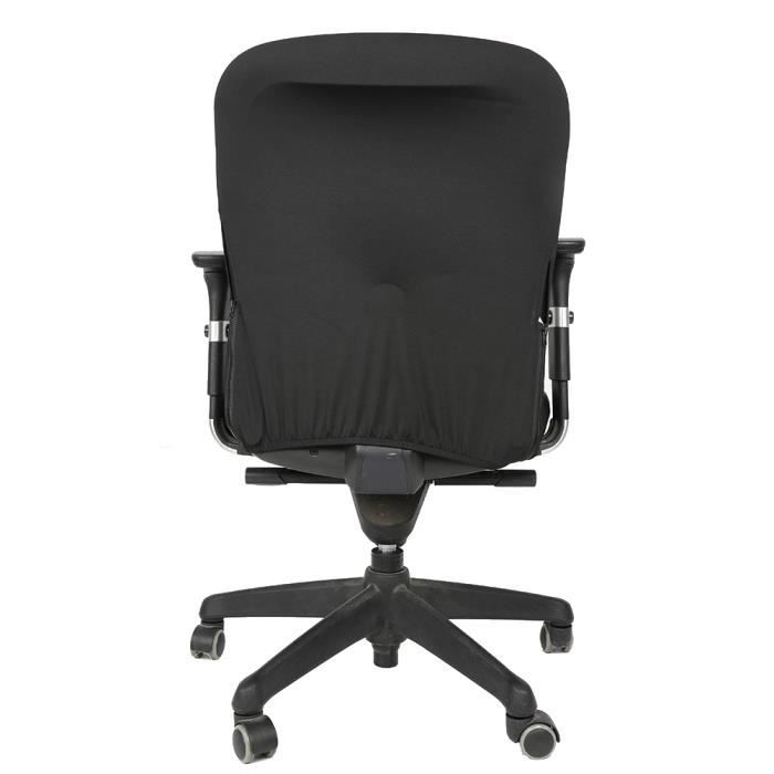 Lot De 2 Housses Amovibles Pour Accoudoirs De Chaise De Bureau Et Gaming - Noir Extensibles Lavables