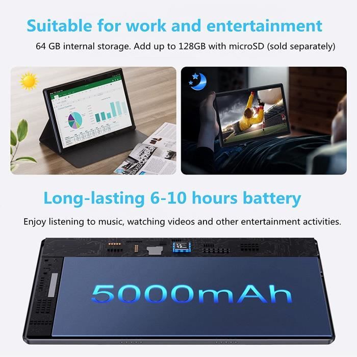 Tablette Tactile 4G LTE -  W116 Android 8.1 Certifié3