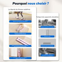 Amalee - Planche Pilates - Pliable - Entraînement Complet Du Corps Rebond Automatique Multifonctionnel Robuste Et Durable Facile A Ranger Grijs