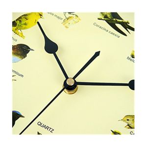 Horloge Murale à Quartz Avec Chants D'oiseaux Et Thermomètre – Marron
