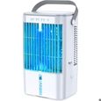 Climatiseur Mobile Mini Économe, grand réservoir, 3 étapes refroidissement, LED 7 couleurs, minuterie .