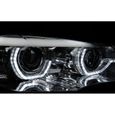 Paire feux phares BMW X5 E70 07-10 Xenon Angel Eyes Led DRL Noir-0