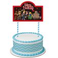 1Pcs Cake flag -Roblox – décoration thème Robot anniversaire, ensemble de vaisselle, assiette en papier, tasse, paille, fournitures-0