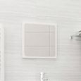 Nouveauté!Miroir Décoratif - Miroir Attrayante salon de salle de bain Blanc brillant 40x1,5x37 cm Aggloméré606-0