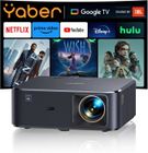 SMARTAI 【Netflix intégré】YABER Vidéoprojecteur 1080P 4K avec Android TV 1000 ANSI WiFi 6 Bluetooth Projecteur, Son par JBL, Auto Focus