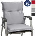 BEAUTISSU HOME STYLE Beautissu Matelas Coussin pour Chaise Fauteuil de Jardin terrasse Base NL 100x50x6cm - Gris clair
