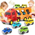 HK1RBOX Jouet de Camion pour fille, 6 en 1 Camion Jouet avec Sons et Lumières Cadeau de Noël Voiture Jouet pour 2 3 4 Ans Garcon Filles