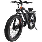 VTT électrique GUNAI GN88 - Dual moteur 2000W - 26*4 Fat Bike - 21 Vitesses - Noir