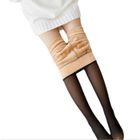 ZHUODIKE Jambes Faux Collant Polaire Chaud Translucide Slim Extensible pour Les Femmes d'hiver en Plein Air