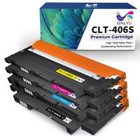 4 PACKS Toner Recharge pour Samsung CLT-406S pour CLX-3300 CLX-3302 CLP-360 CLP-360N CLP-362 CLP-363 CLP-365W SL-C410w SL-C413W