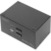 DIGITUS Commutateur KVM HDMI 2 ports - Double affichage - UD 4K - ports USB/audio, Hotkey, telecommande - pour 2 ecrans