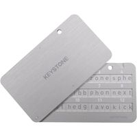Keystone Tablet-Acier 304, Sauvegarde des graines, Stockage a Froid des Bitcoins, 24 Mots, Compatible avec Tous Les Portefeui