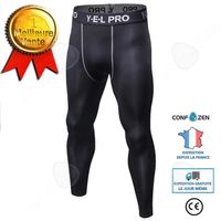 CONFO® Hommes PRO Sports Fitness Running Pantalons d'entraînement ajustés à séchage rapide - Noir